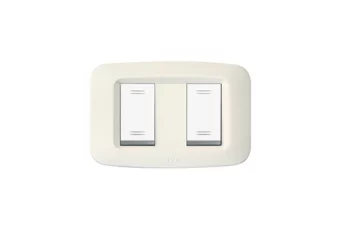 PLAQUE YES 2 TROUS IVOIRE