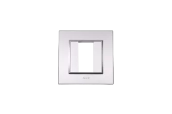 PLAQUE BELLA 43 CARREE ARGENT OPAQUE 1 MODULE