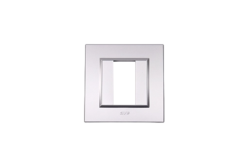PLAQUE BELLA 43 CARREE ARGENT OPAQUE 1 MODULE