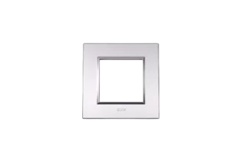 PLAQUE BELLA 43 CARREE ARGENT OPAQUE 2 MODULES