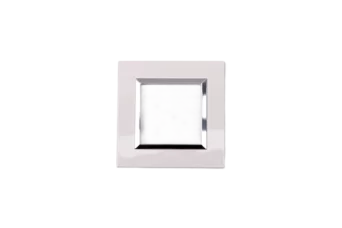 PLAQUE BELLA 43 CARREE BLANC AVEC CADRE CHROME 2 MODULES