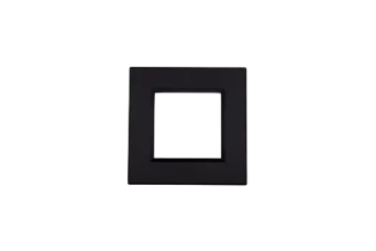 PLAQUE BELLA 43 CARREE NOIR MAT 2 MODULES