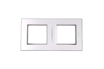 PLAQUE BELLA 43 CARREE ARGENT OPAQUE 2+2 MODULES