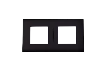 PLAQUE BELLA 43 CARREE NOIR MAT 2+2 MODULES