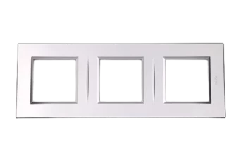 PLAQUE BELLA 43 CARREE ARGENT OPAQUE 2+2+2 MODULES