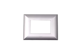 PLAQUE LUMINA 43 RECTANGULAIRE ARGENT OPAQUE 3 MODULES