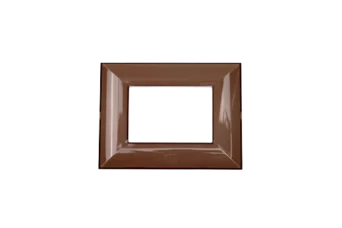 PLAQUE LUMINA 43 RECTANGULAIRE MARRON 2D 3 MODULES