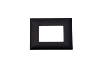 PLAQUE LUMINA 43 RECTANGULAIRE NOIR MAT 3 MODULES