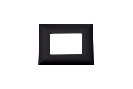 PLAQUE LUMINA 43 RECTANGULAIRE NOIR MAT 3 MODULES