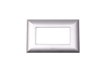 PLAQUE LUMINA 43 RECTANGULAIRE ARGENT OPAQUE 4 MODULES