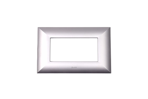 PLAQUE LUMINA 43 RECTANGULAIRE ARGENT OPAQUE 4 MODULES