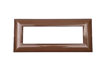 PLAQUE LUMINA 43 RECTANGULAIRE MARRON 2D 7 MODULES