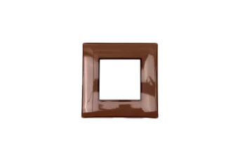 PLAQUE LINA 43 CARREE MARRON 2D 2 MODULES