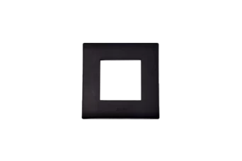 PLAQUE LINA 43 CARREE NOIR MAT 2 MODULES