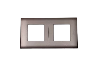 PLAQUE LINA 43 CARREE TITANIUM 2+2 MODULES