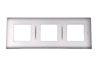 PLAQUE LINA 43 CARREE ARGENT OPAQUE 2+2+2 MODULES