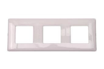 PLAQUE LINA 43 CARREE BLANC 2D 2+2+2 MODULES