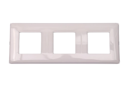 PLAQUE LINA 43 CARREE BLANC 2D 2+2+2 MODULES