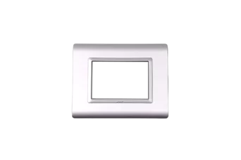 PLAQUE SERENA 43 RECTANGULAIRE ARGENT OPAQUE 3 MODULES