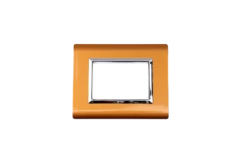 PLAQUE SERENA 43 RECTANGULAIRE OR BYZANTIN CADRE CHROME 3 MODULES