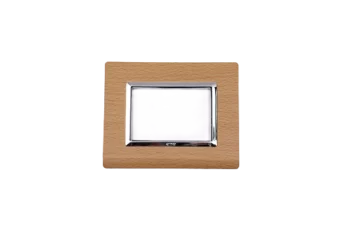 PLAQUE SERENA 43 RECTANGULAIRE CHENE CLAIR CADRE CHROME 3 MODULES