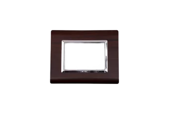 PLAQUE SERENA 43 RECTANGULAIRE WENGE CADRE CHROME 3 MODULES