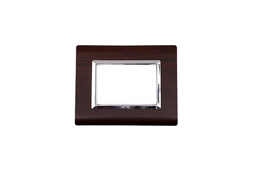 PLAQUE SERENA 43 RECTANGULAIRE WENGE CADRE CHROME 3 MODULES