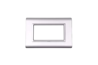 PLAQUE SERENA 43 RECTANGULAIRE ARGENT OPAQUE 4 MODULES