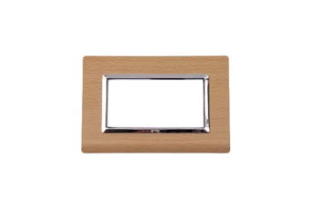 PLAQUE SERENA 43 RECTANGULAIRE CHENE CLAIR CADRE CHROME 4 MODULES