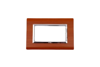 PLAQUE SERENA 43 RECTANGULAIRE WENGE CADRE CHROME 4 MODULES