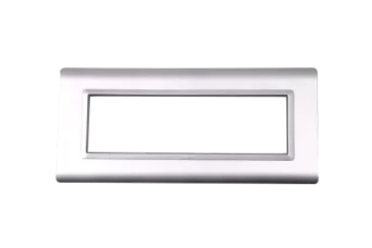 PLAQUE SERENA 43 RECTANGULAIRE ARGENT OPAQUE 7 MODULES