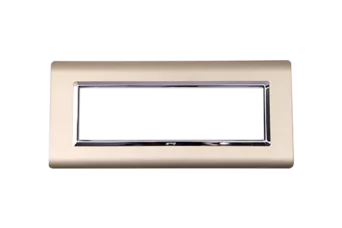 PLAQUE SERENA 43 RECTANGULAIRE CHAMPAGNE CADRE CHROME 7 MODULES