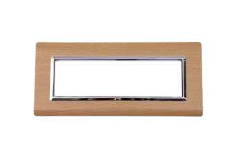 PLAQUE SERENA 43 RECTANGULAIRE CHENE CLAIR CADRE CHROME 7 MODULES