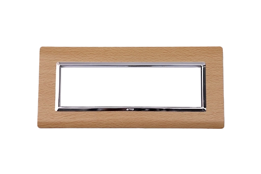 PLAQUE SERENA 43 RECTANGULAIRE CHENE CLAIR CADRE CHROME 7 MODULES