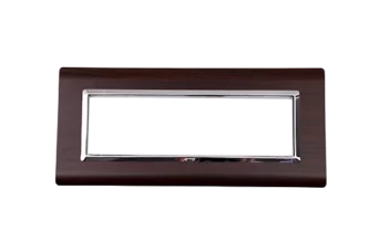 PLAQUE SERENA 43 RECTANGULAIRE WENGE CADRE CHROME 7 MODULES