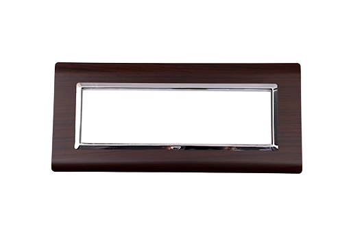 PLAQUE SERENA 43 RECTANGULAIRE WENGE CADRE CHROME 7 MODULES