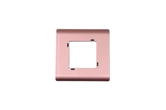 PLAQUE SERENA 43 CARREE SANS CADRE ROSE METALLISE 2 MODULES