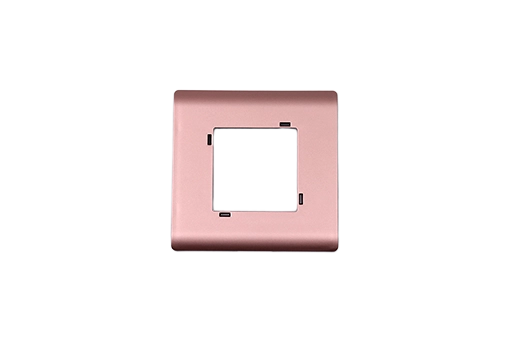 PLAQUE SERENA 43 CARREE SANS CADRE ROSE METALLISE 2 MODULES