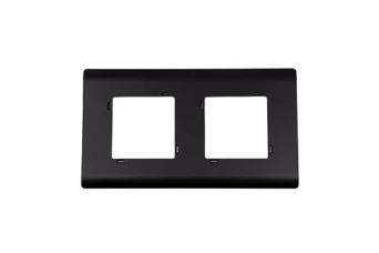 PLAQUE SERENA 43 CARREE SANS CADRE NOIR MAT 2+2 MODULES