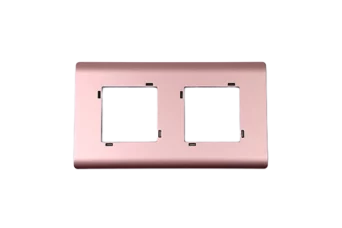 PLAQUE SERENA 43 CARREE SANS CADRE ROSE METALLISE 2+2 MODULES