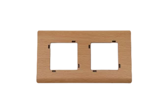 PLAQUE SERENA 43 CARREE SANS CADRE CHENE CLAIR 2+2 MODULES