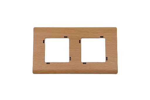 PLAQUE SERENA 43 CARREE SANS CADRE CHENE CLAIR 2+2 MODULES