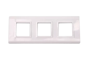 PLAQUE SERENA 43 CARREE SANS CADRE BLANC 2+2+2 MODULES