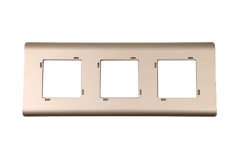 PLAQUE SERENA 43 CARREE SANS CADRE CHAMPAGNE 2+2+2 MODULES