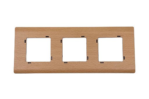 PLAQUE SERENA 43 CARREE SANS CADRE CHENE CLAIR 2+2+2 MODULES