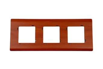 PLAQUE SERENA 43 CARREE SANS CADRE ACAJOU 2+2+2 MODULES