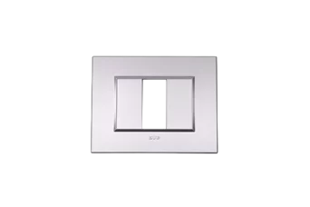 PLAQUE BELLA 43 RECTANGULAIRE ARGENT OPAQUE 1 MODULE