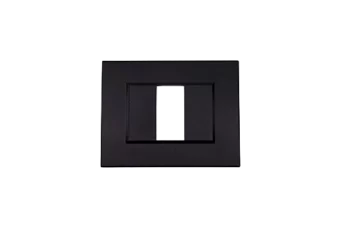 PLAQUE BELLA 43 RECTANGULAIRE NOIR MAT 1 MODULE
