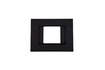 PLAQUE BELLA 43 RECTANGULAIRE NOIR MAT 2 MODULES