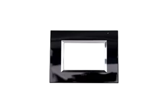 PLAQUE BELLA 43 RECTANGULAIRE NOIRE AVEC CADRE CHROME 3 MOD